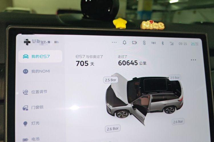 Used Nio ES7 2024 75 kWh Odometer Close Up