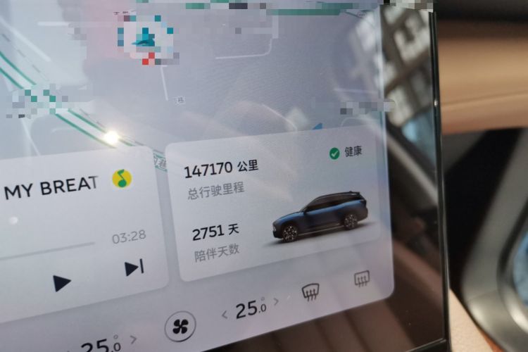Used Nio ES8 2018 355 km Base Version 7-Seater Edition Odometer Close Up