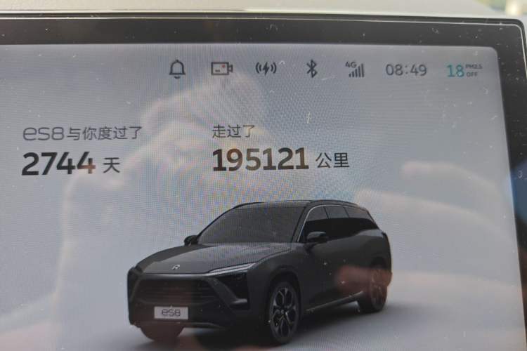 Used Nio ES8 2018 355 km Base Version 7-Seater Edition Odometer Close Up