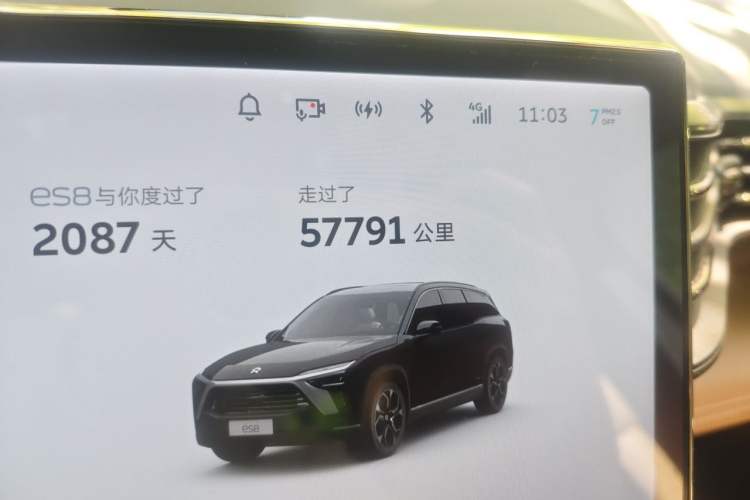 Used Nio ES8 2020 415 km Signature Edition 6-Seater Version Odometer Close Up