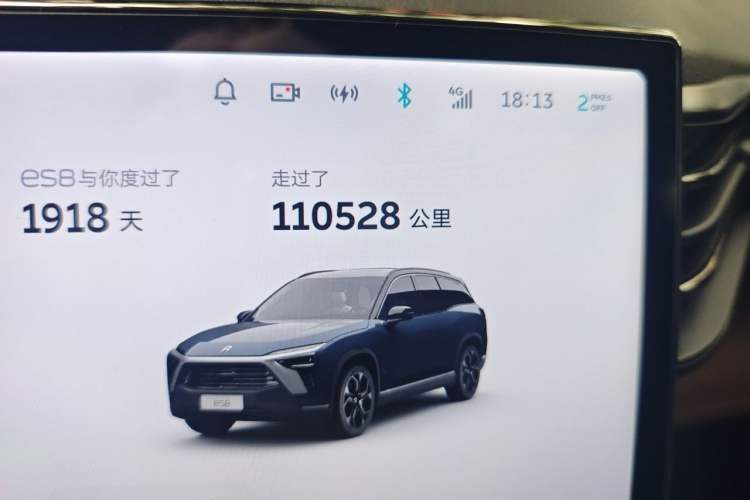 Used Nio ES8 2020 415 km Range 6-Seater Version Odometer Close Up