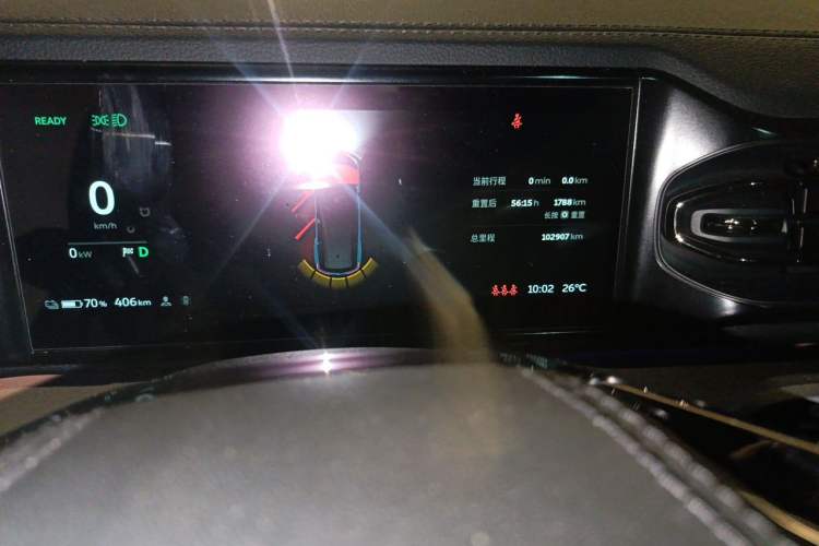 Used Nio ES8 2020 580 km Range 7-Seater Version Odometer Close Up