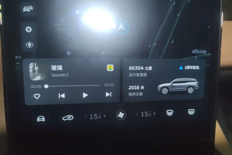Used Nio ES8 2020 415 km Range 6-Seater Version Odometer Close Up
