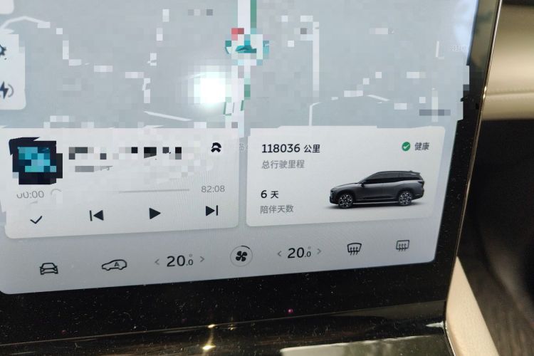Used Nio ES8 2020 415 km Range 7-Seater Version Odometer Close Up
