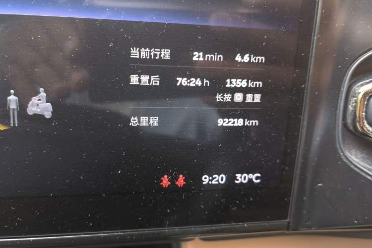 Used Nio ES8 2020 450KM Signature Edition Six-Seater Version Odometer Close Up