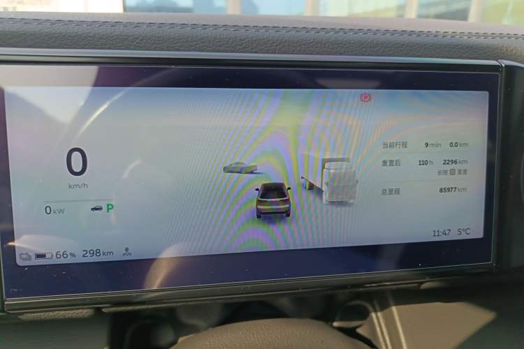 Used Nio ES8 2020 415 km Range 6-Seater Version Odometer Close Up