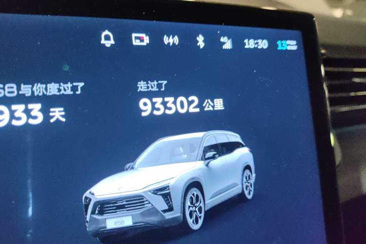 Used Nio ES8 2020 580 km Range Six-Seater Version Odometer Close Up