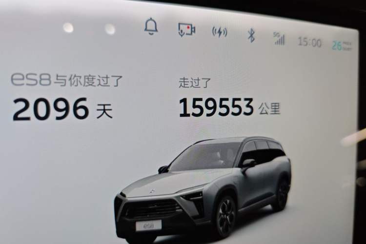 Used Nio ES8 2020 415 km Range 6-Seater Version Odometer Close Up