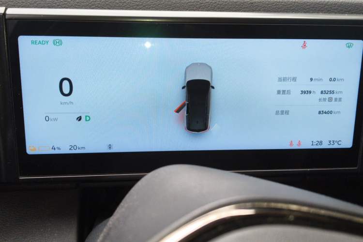 Used Nio ES8 2020 580 km Range Six-Seater Version Odometer Close Up