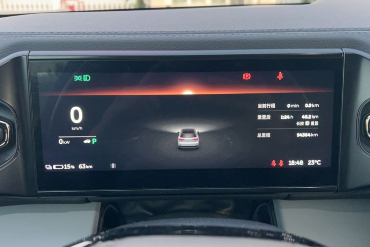 Used Nio ES8 2020 415 km Range 6-Seater Version Odometer Close Up