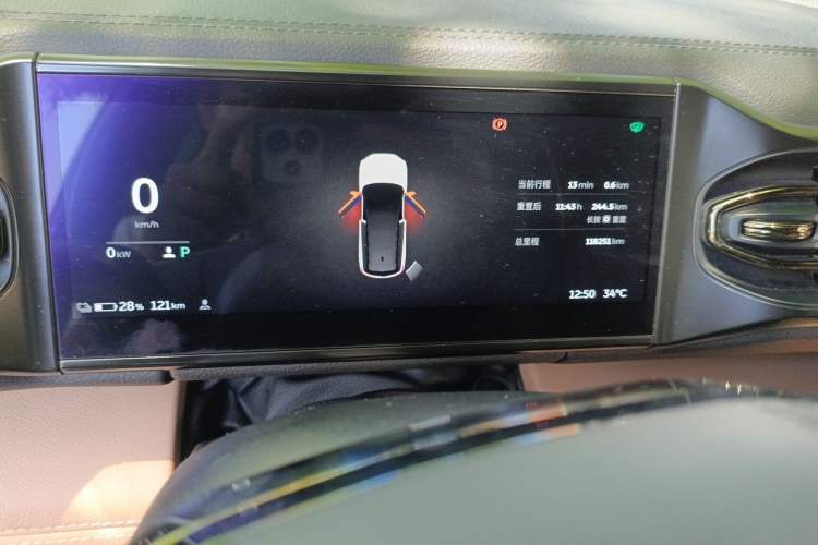 Used Nio ES8 2020 415 km Range 6-Seater Version Odometer Close Up