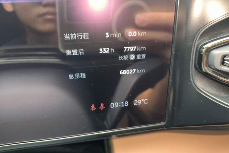 Used Nio ES8 2022 75 kWh Six-Seater Version Odometer Close Up