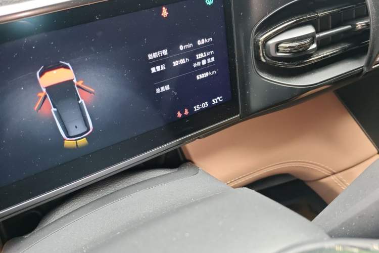 Used Nio ES8 2022 75 kWh Six-Seater Version Odometer Close Up