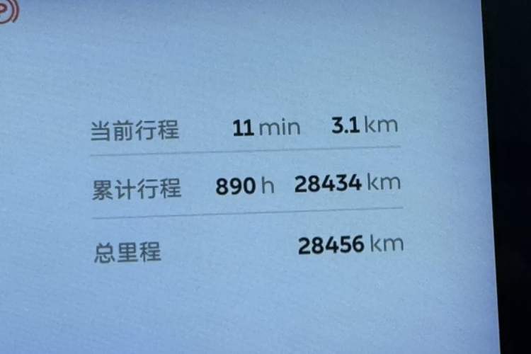 Used Nio ES8 2023 75 kWh Odometer Close Up