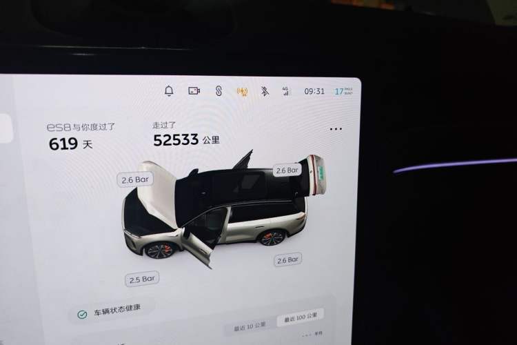 Used Nio ES8 2023 100kWh Signature Edition Odometer Close Up