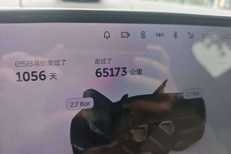 Used Nio ES8 2023 100kWh Signature Edition Odometer Close Up