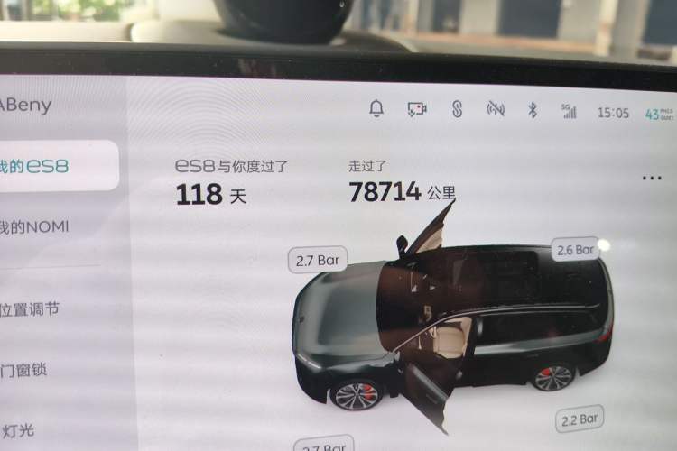 Used Nio ES8 2023 75 kWh Executive Edition Odometer Close Up