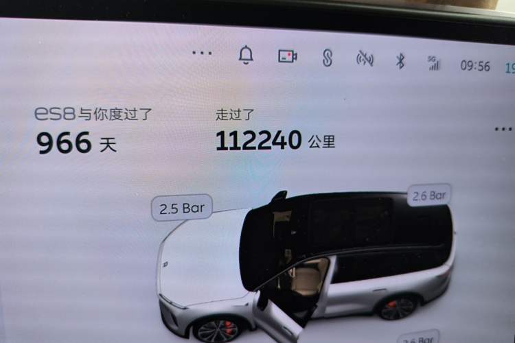 Used Nio ES8 2023 75 kWh Odometer Close Up