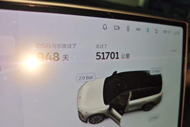 Used Nio ES8 2023 75 kWh Odometer Close Up