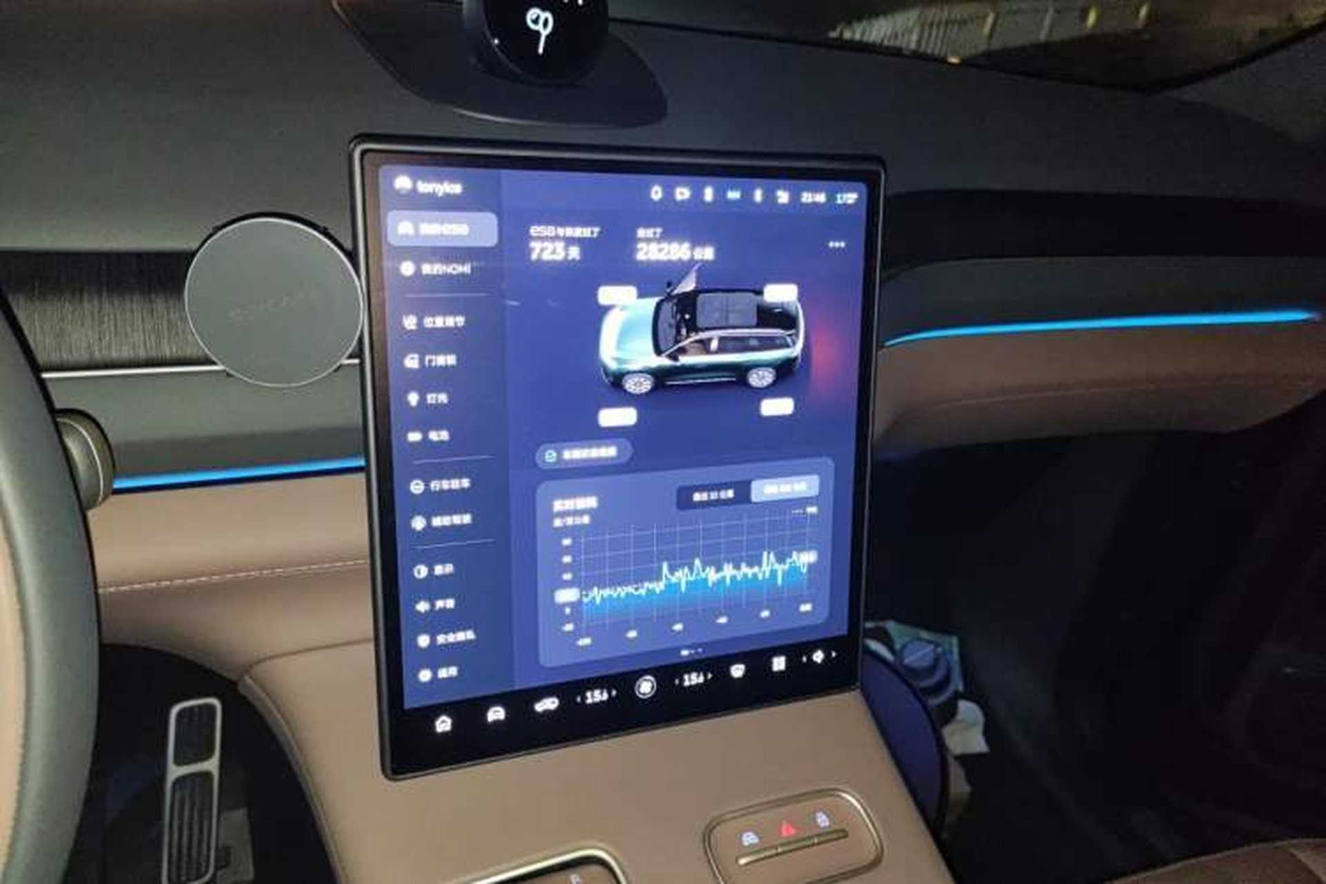 Used Nio ES8 2024 75 kWh Executive Edition Audio And AC Panel