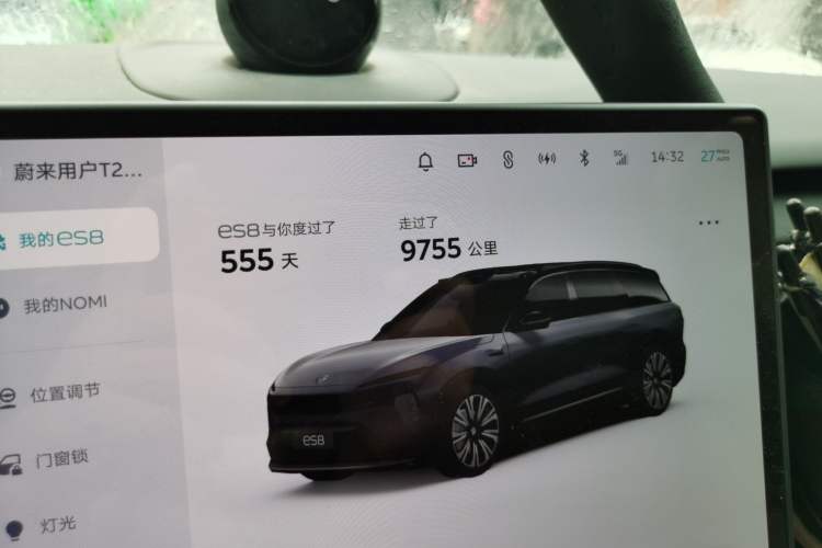 Used Nio ES8  Odometer Close Up