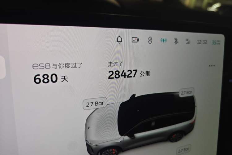 Used Nio ES8 2024 100kWh Signature Edition Odometer Close Up