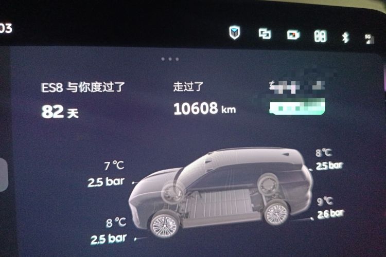 Used Nio ES8 2026 Model 6-seat Executive Signature Edition Odometer Close Up
