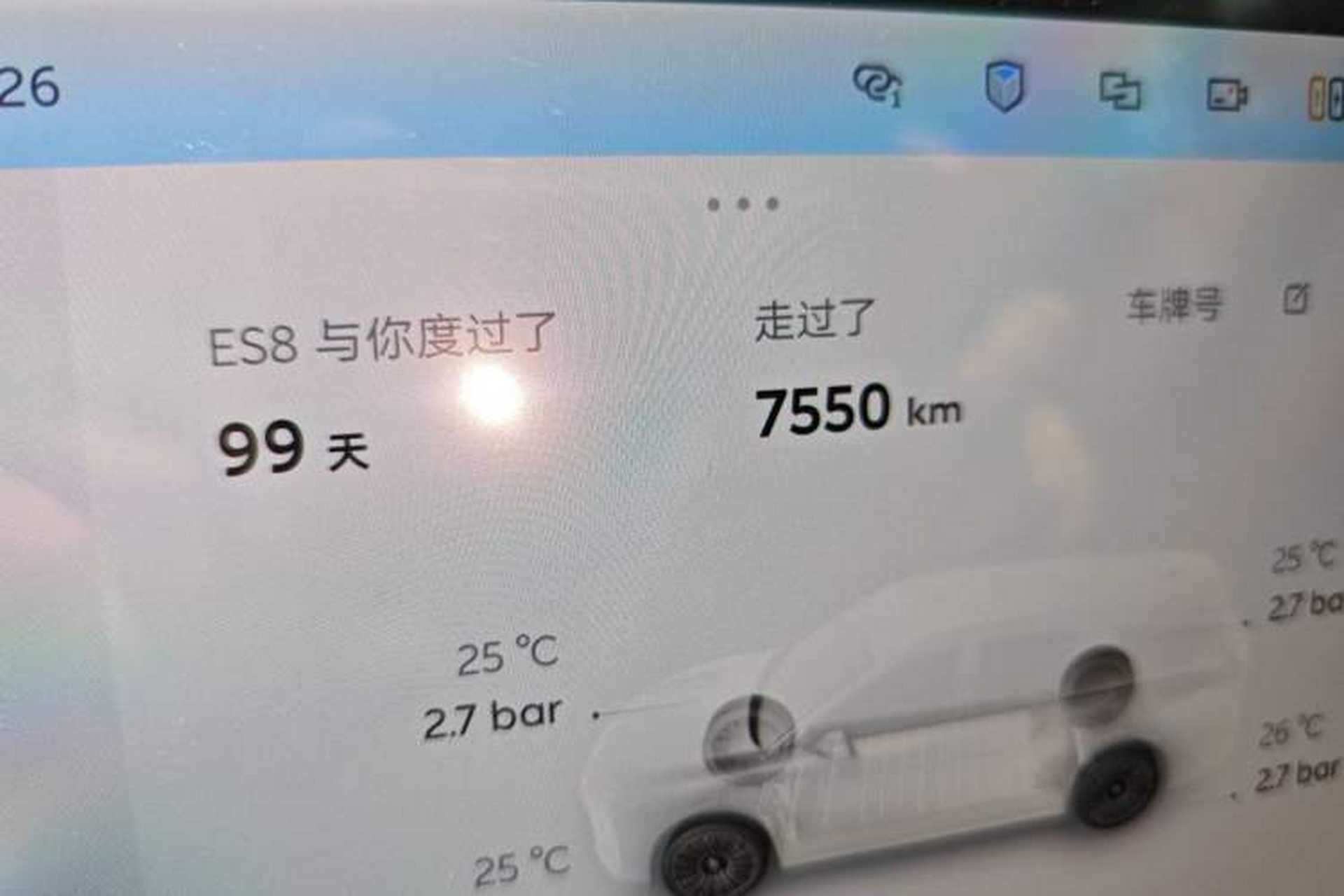 Used Nio ES8 2026 Model 6-seat Executive Luxury Edition Odometer Close Up