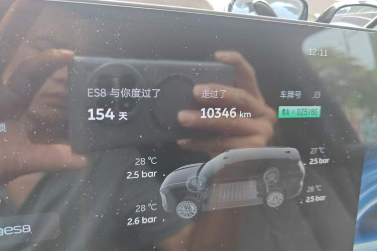 Used Nio ES8 2026 Model 6-seat Executive Signature Edition Odometer Close Up