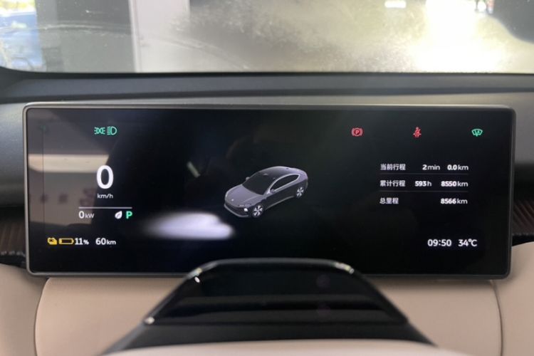 Used Nio ET5 2022 75 kWh Odometer Close Up