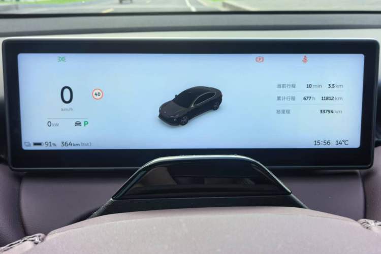 Used Nio ET5 2022 75 kWh Odometer Close Up