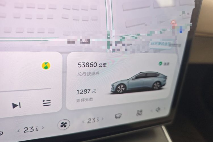Used Nio ET5 2022 75 kWh Odometer Close Up