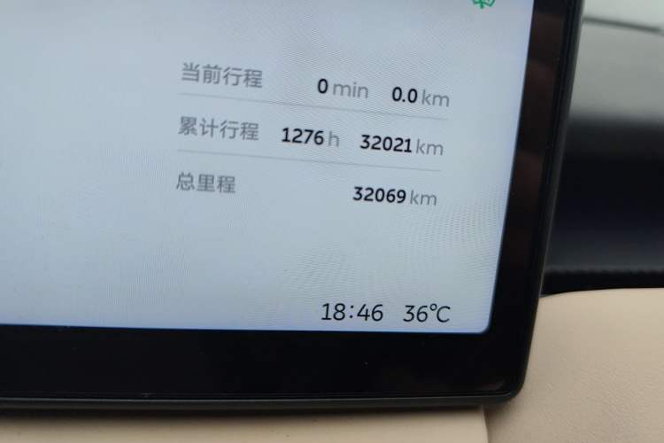 Used Nio ET5 2022 75 kWh Odometer Close Up