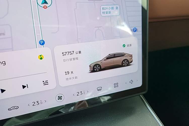 Used Nio ET5 2022 75 kWh Odometer Close Up