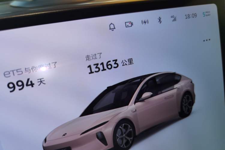 Used Nio ET5 2022 75 kWh Odometer Close Up