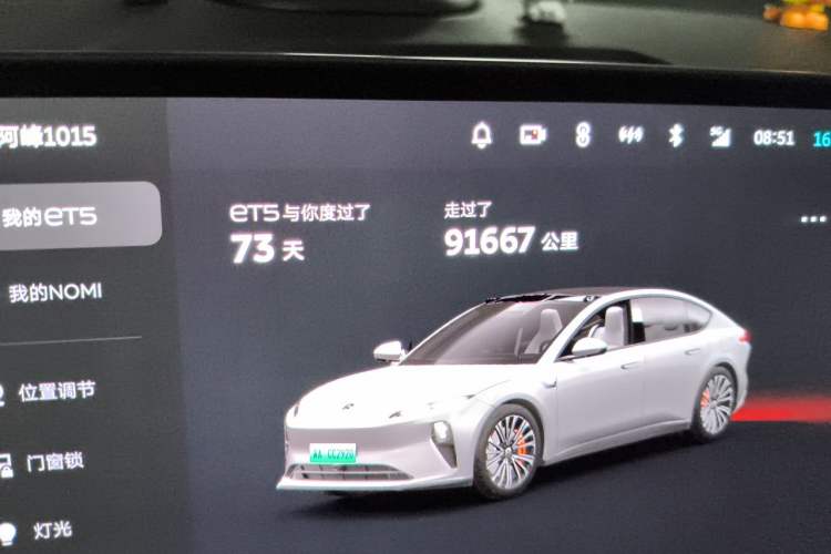 Used Nio ET5 2022 75 kWh Odometer Close Up