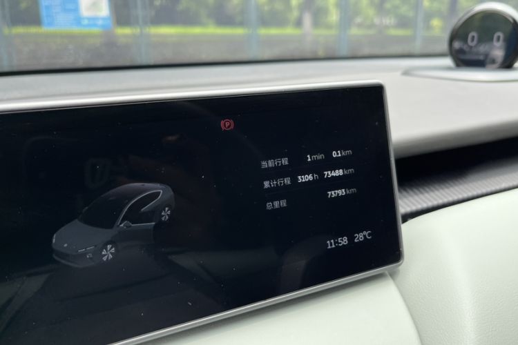 Used Nio ET5 2022 75 kWh Odometer Close Up