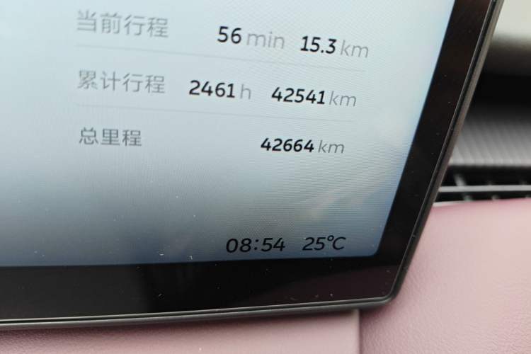 Used Nio ET5 2022 75 kWh Odometer Close Up