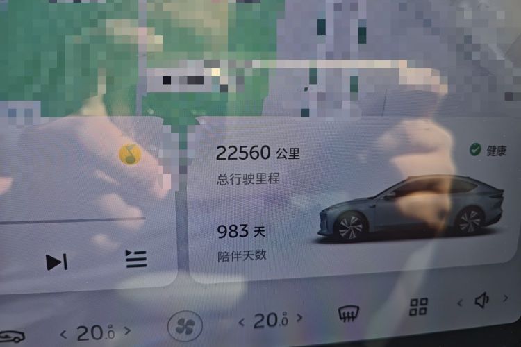 Used Nio ET5 2022 75 kWh Odometer Close Up