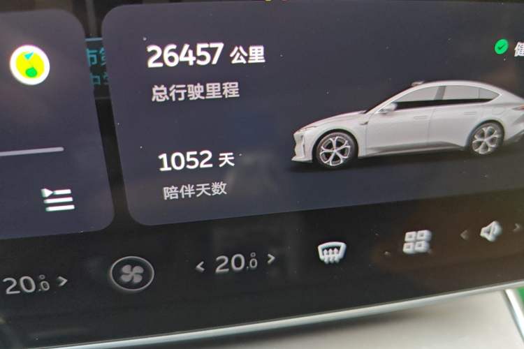 Used Nio ET5 2022 75 kWh Odometer Close Up