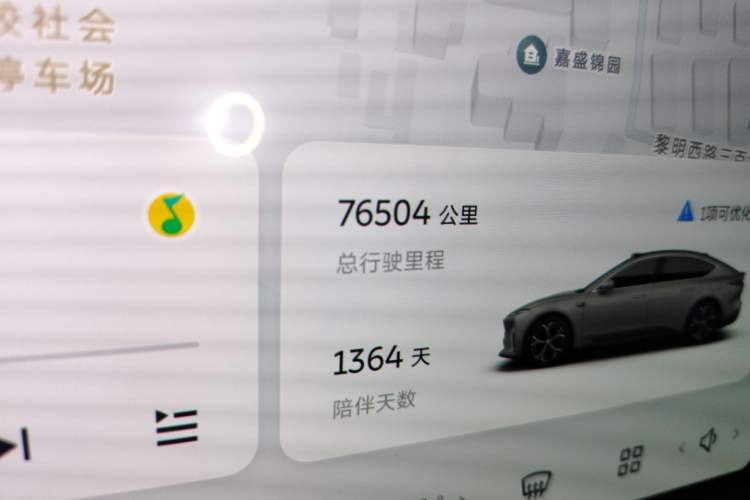Used Nio ET5 2022 75 kWh Odometer Close Up