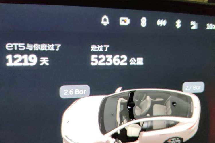 Used Nio ET5 2022 75 kWh Odometer Close Up