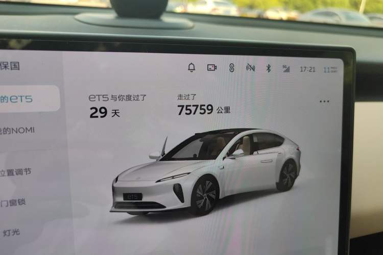 Used Nio ET5 2022 75 kWh Odometer Close Up