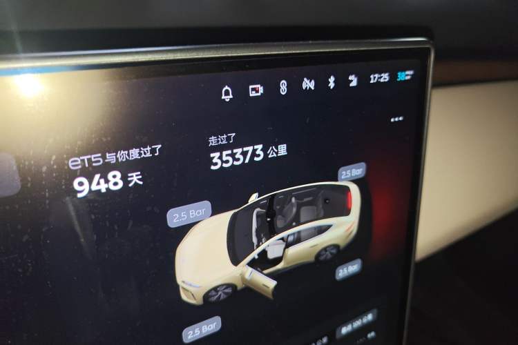 Used Nio ET5 2022 75 kWh Odometer Close Up