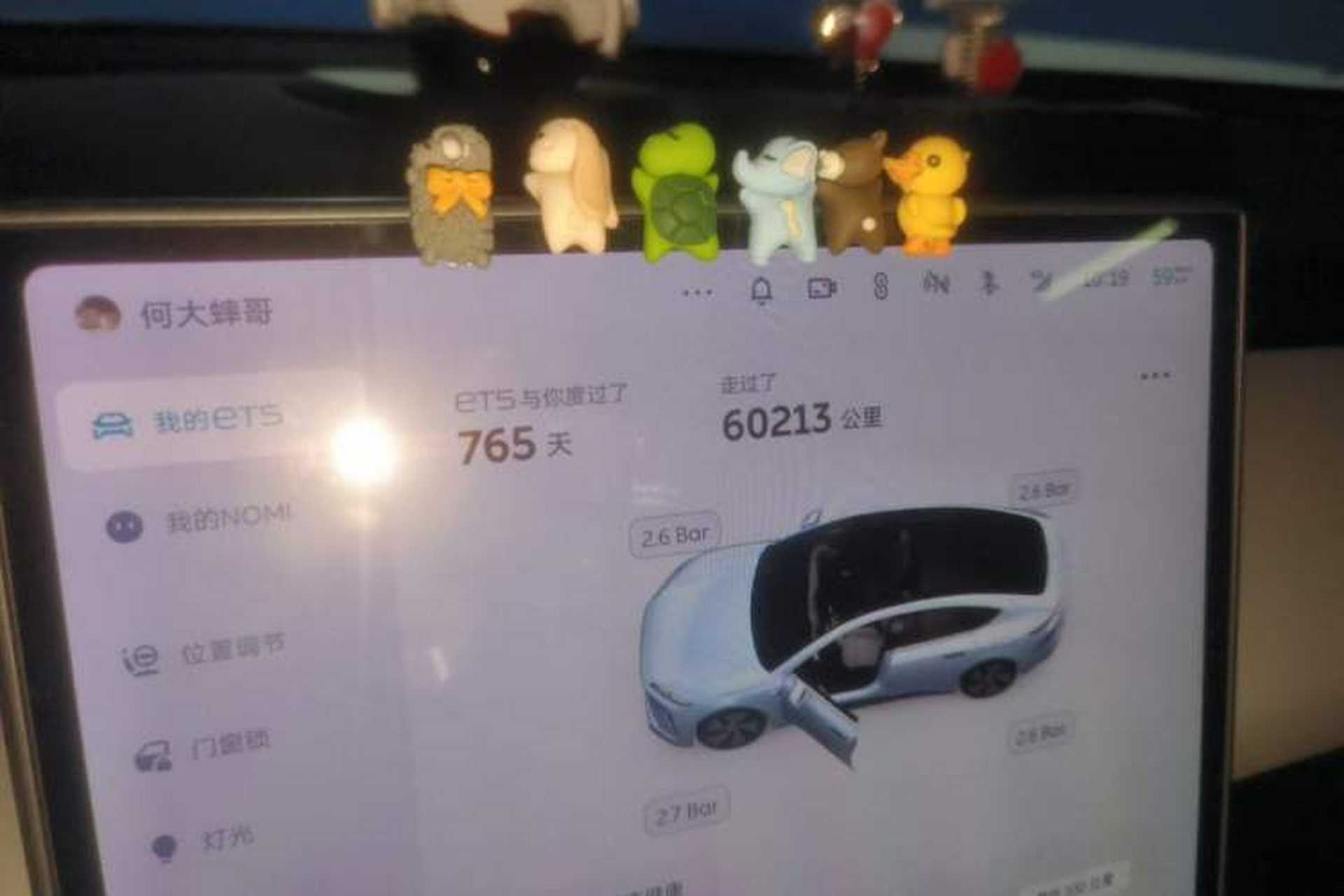 Used Nio ET5 2024 75 kWh Odometer Close Up