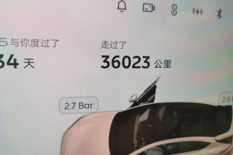 Used Nio ET5 2024 75 kWh Odometer Close Up