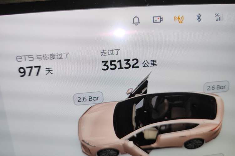Used Nio ET5 2024 75 kWh Odometer Close Up