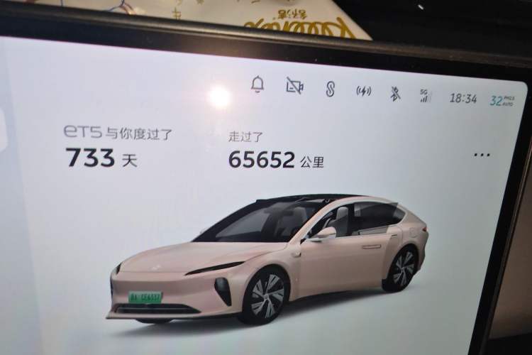 Used Nio ET5 2024 75 kWh Odometer Close Up