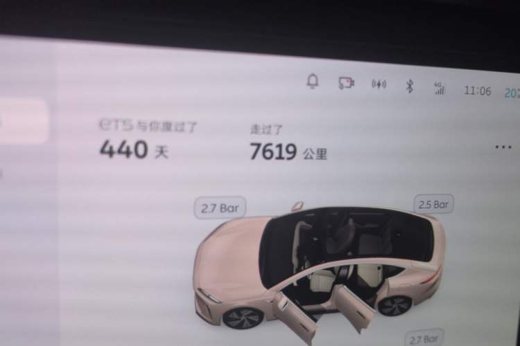 Used Nio ET5 2024 75 kWh Odometer Close Up