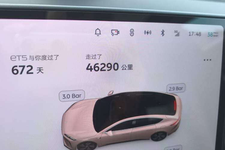 Used Nio ET5 2024 75 kWh Odometer Close Up